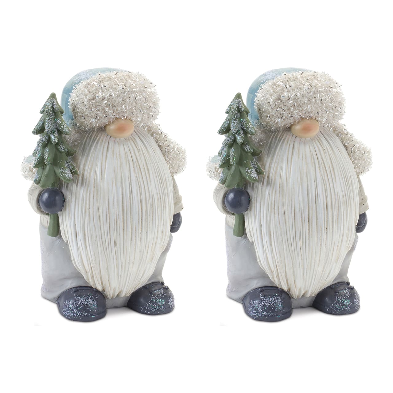 8.25" Gnome with Pine Tree Figurine, 2ct.